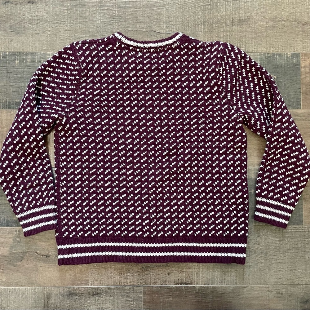 LL Bean Women's Bean's Classic Ragg Wool Sweater Crewneck Bird's-Eye L - Picture 7 of 9